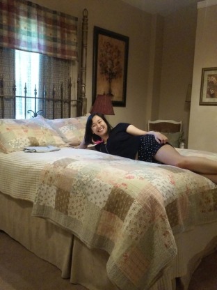 me on the bed
